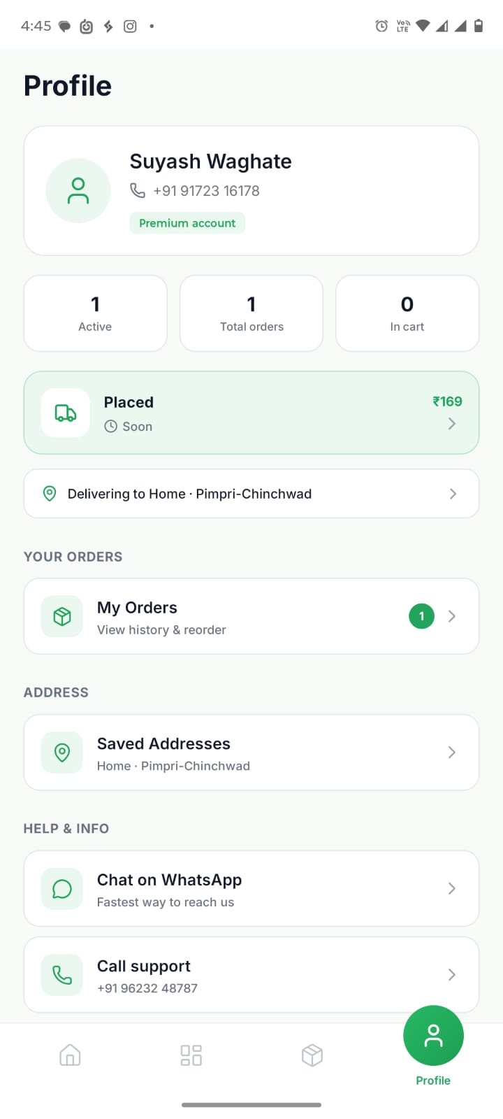 Your profile